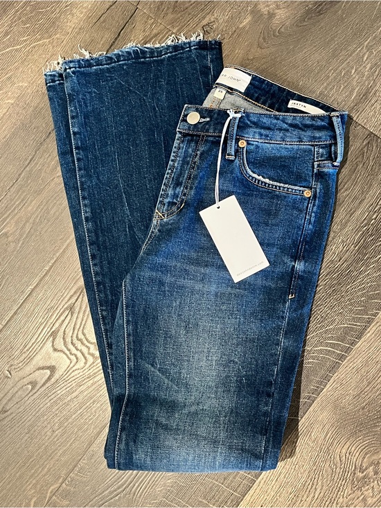 Dear John Denim - Dear John Jaxtyn Bootcut Jeans Sz 26 Dark Wash Raw Hem Stretch NWT ⭐️